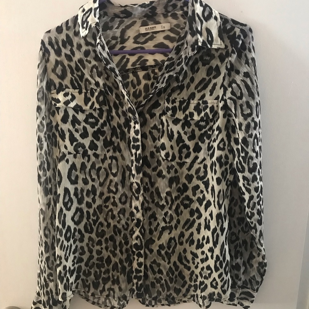 Old navy leopard blouse